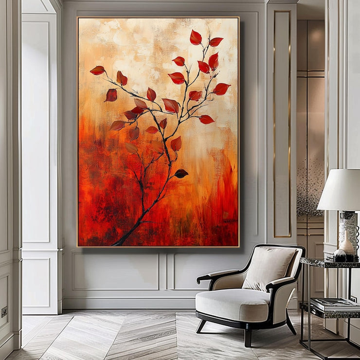 Autumn Abstract Print Printable Wall Art Fall Artwork Living Room Art Abstract Wall Deco