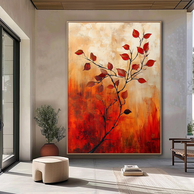 Autumn Abstract Print Printable Wall Art Fall Artwork Living Room Art Abstract Wall Deco
