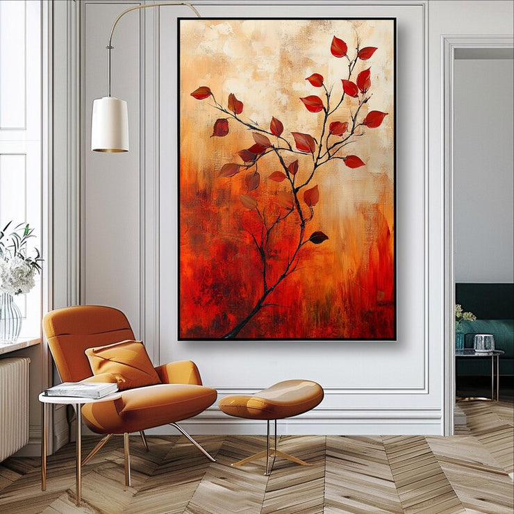 Autumn Abstract Print Printable Wall Art Fall Artwork Living Room Art Abstract Wall Deco