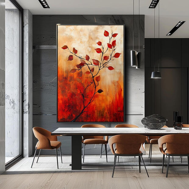 Autumn Abstract Print Printable Wall Art Fall Artwork Living Room Art Abstract Wall Deco