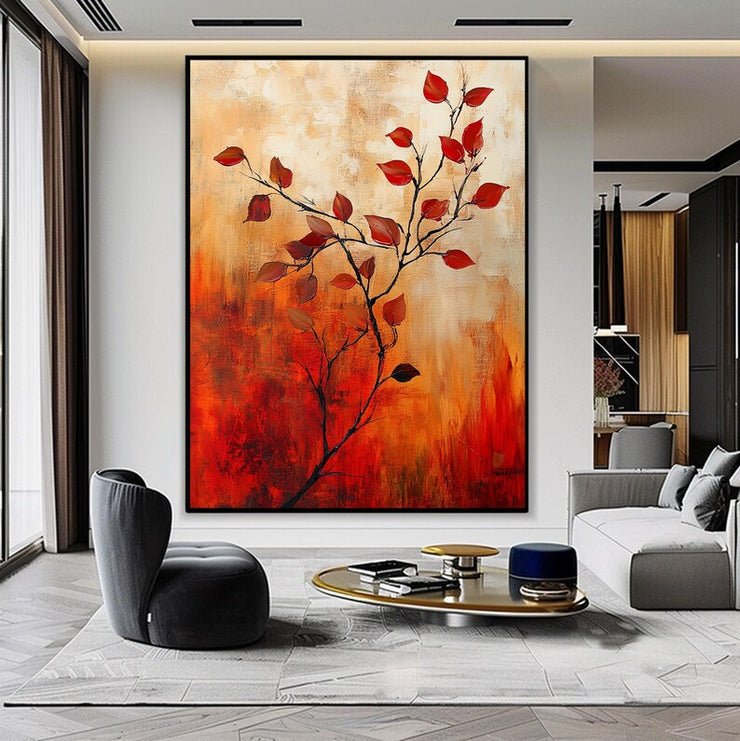 Autumn Abstract Print Printable Wall Art Fall Artwork Living Room Art Abstract Wall Deco