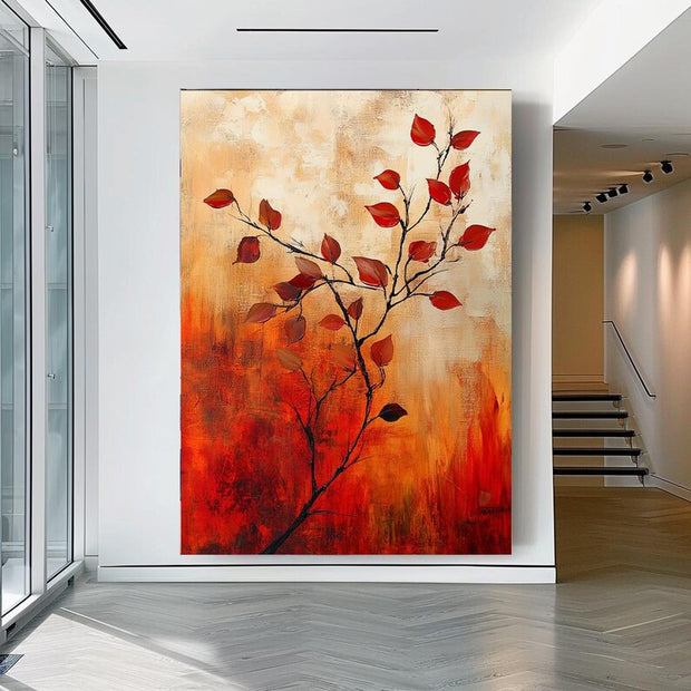 Autumn Abstract Print Printable Wall Art Fall Artwork Living Room Art Abstract Wall Deco