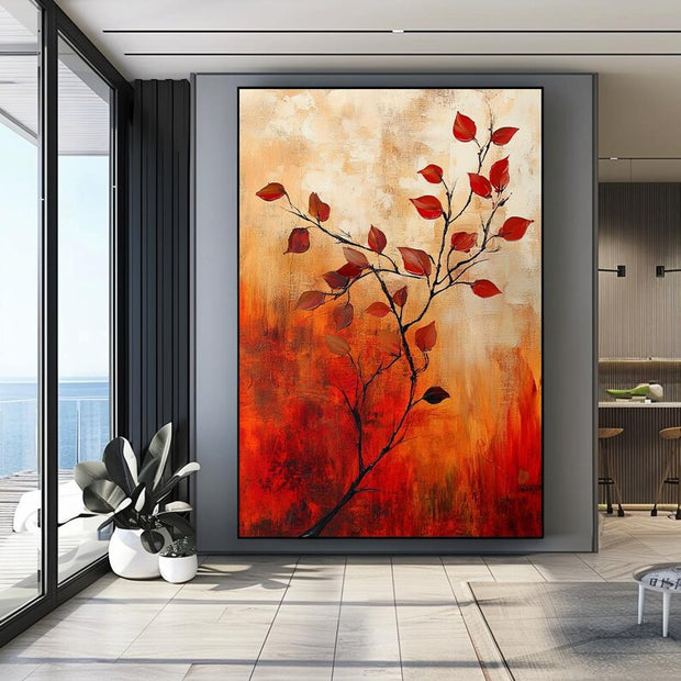 Autumn Abstract Print Printable Wall Art Fall Artwork Living Room Art Abstract Wall Deco