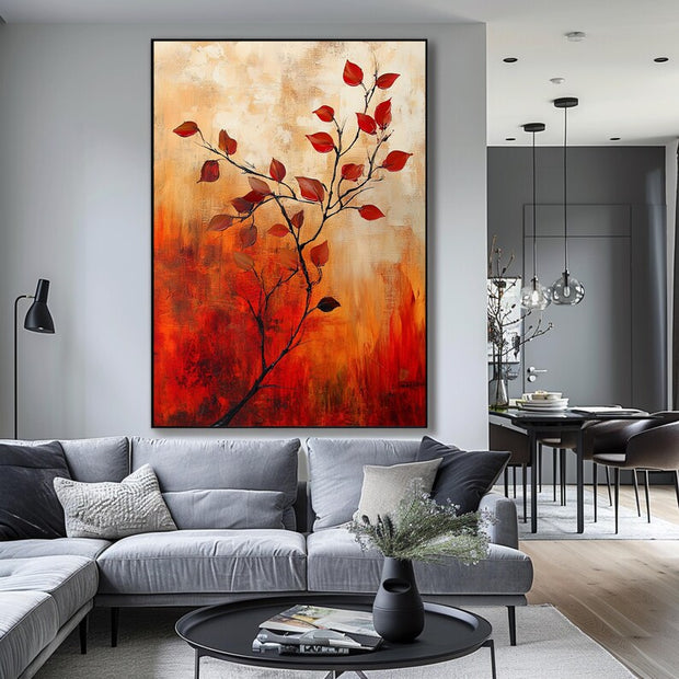 Autumn Abstract Print Printable Wall Art Fall Artwork Living Room Art Abstract Wall Deco