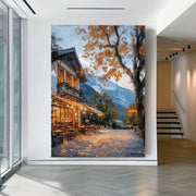 Autumn Coffee Shop Print, Moody Bookstore Art